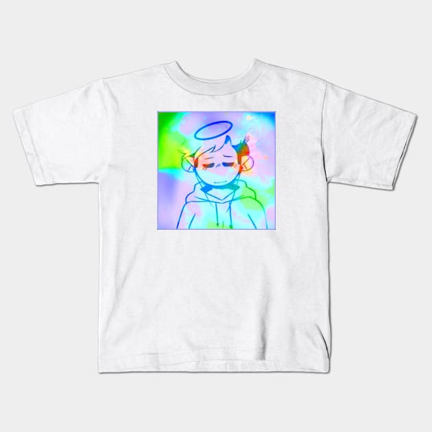 Sad Angel Kids T-Shirt by Aayayay